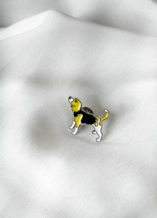 Значок / пин / металлический милая собака породы бигль