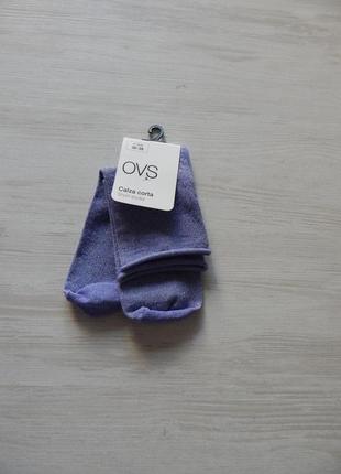 Шкарпетки короткі з люрексом ovs бузькові