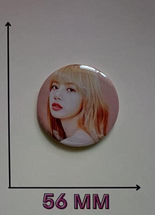 Значок лаліса монобан black pink блек пінк 5,6