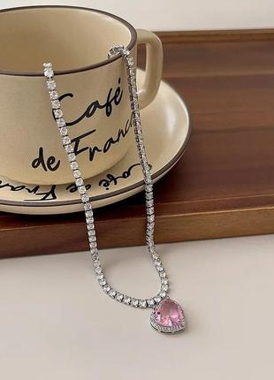 Кольє чокер серце підвіска7 фото