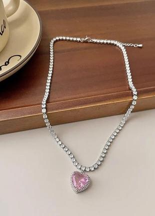 Кольє чокер серце підвіска8 фото