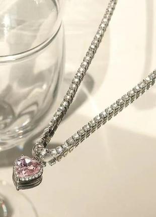 Кольє чокер серце підвіска2 фото