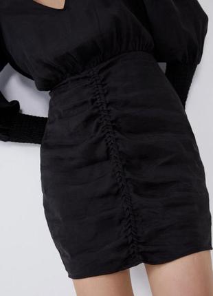 Красива чорна трендова  сукня zara2 фото