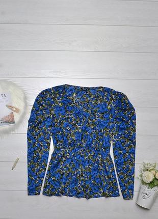 Чудова блуза в квіти з об'ємними рукавами shein.1 фото