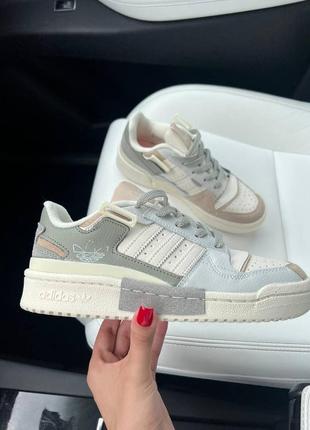 Жіночі кросівки adidas forum silver green/демісезонні/осінні/адидас форум