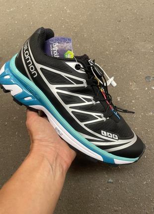 Комбинированные кроссовки salomon xt-6 s lab black крутые кроссовки соломон xt-6 s lab чёрное с бирюзой