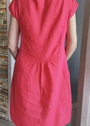Лляне плаття сукня вишивка льон італія оригінал міді прошва вишиванка7 фото