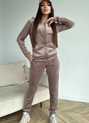 Велюровый спортивный костюм