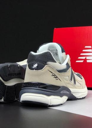 Чоловічі кросівки new balance 990 beige нью беланс бежевого кольору4 фото