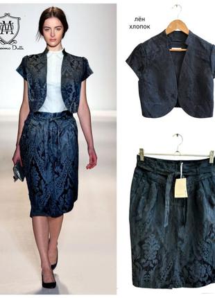 Massimo dutti новий костюм-двійка зі змішаного льону та бавовни