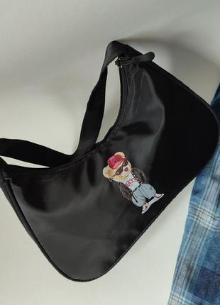 Сумочка багет с мишкой