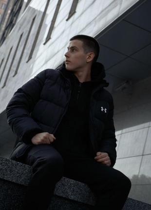 Куртка зимняя черного цвета under armour на пуху