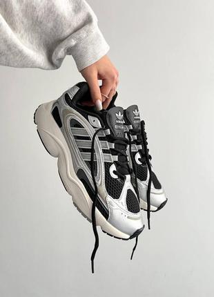 Мужские кроссовки adidas ozmillen black silver white1 фото