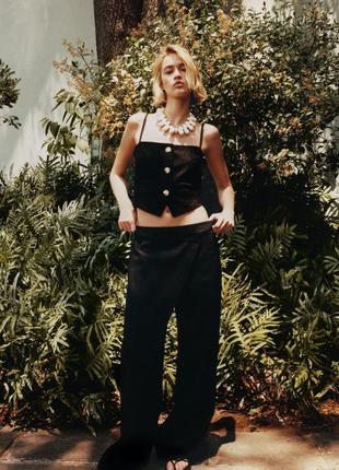 Штани із льону zara