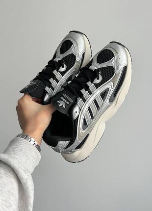 Чоловічі кросівки adidas ozmillen black silver white2 фото