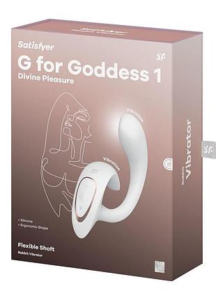 Вагинально-клиторальный вибратор satisfyer g for goddess 1 white, 2 мотора 7