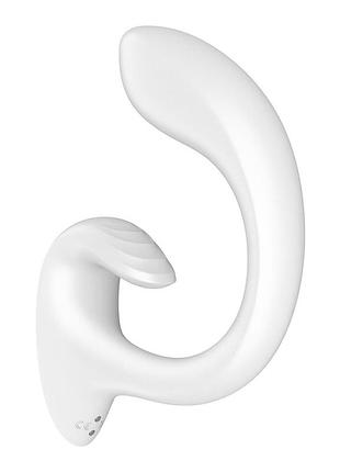 Вагинально-клиторальный вибратор satisfyer g for goddess 1 white, 2 мотора 3