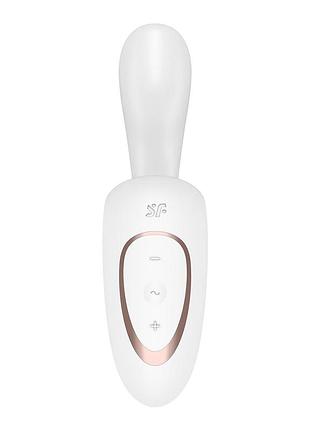 Вагинально-клиторальный вибратор satisfyer g for goddess 1 white, 2 мотора 4