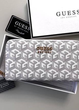 Гаманець guess сірий жіночий клатч на подарунок в фірмовій коробці