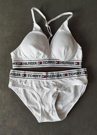 Жіночий білий комплект спідньої білизни для дівчини tommy hilfiger