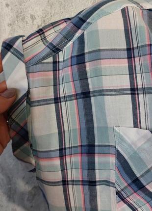 Женская коттоновая рубашка с связками.5 фото