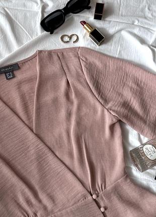 Легкая и милая блуза на запах от primark кофточка пудрового цвета со свободными рукавами3 фото