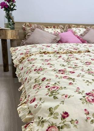 Підковдра євро 200*220 бязь gold luxe (без застібки) принти