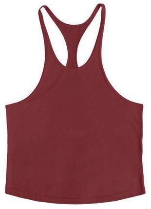 Майка мужская с узкими бретелями повседневная для бодибилдинга белая