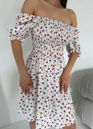 Платье с резинкой на груди 42-52 р-р1 фото