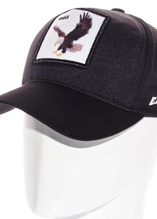 Бейсболка тракер универсальная коттоновая кепка eagle sub21764 черный-черный