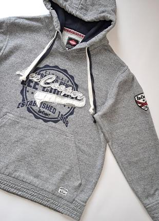 Чоловіча сіра толстовка худі lee cooper