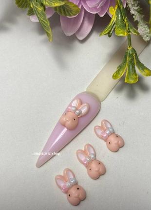 Шармы для ногтей, зайка/объемные фигурки для ногтей3 фото