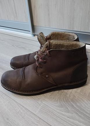 Ботинки ботинки clarks (11g;44,5-45,5 p;30 см) натуральный мех и кожа оригинал