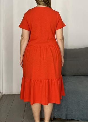 Яркое ярусное миди платье No52110 фото