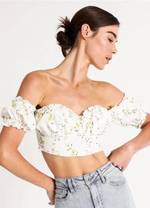 Ніжний топ/блуза в квітковий принт