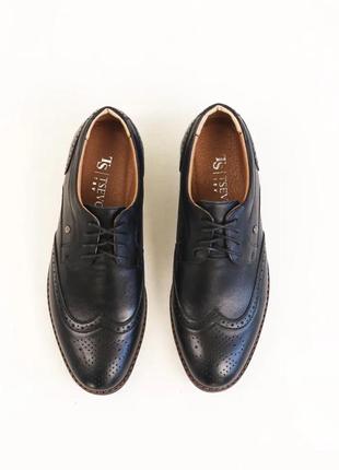 Туфли мужские кожаные классические 586498 черные4 фото