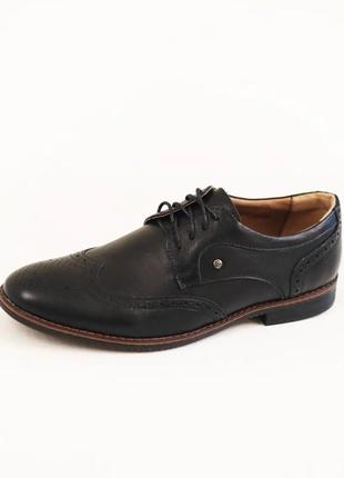 Туфли мужские кожаные классические 586498 черные3 фото
