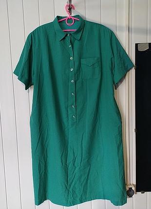 Германия, платье-рубашка с карманами батал размер
