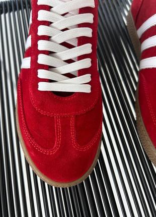 Кроссовки adidas gazelle красный велюр5 фото