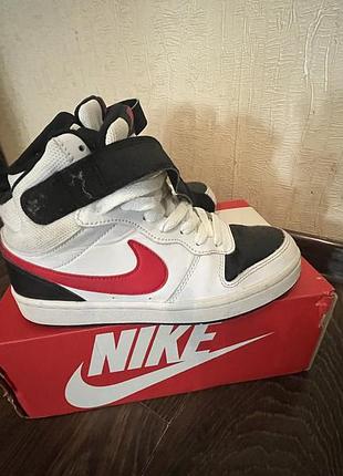 Кроссовки nike court borough mid 2 white. оригинал