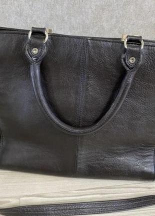 Шкіряна структурована вінтажна сумка