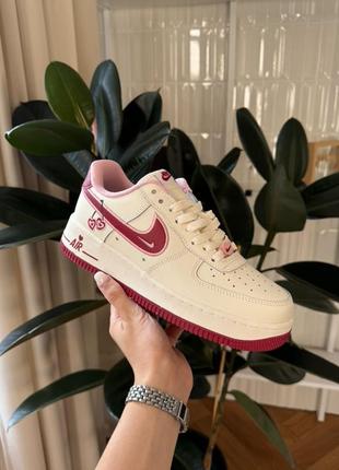 Женские кроссовки nike air force 1 low cherry valentine's day