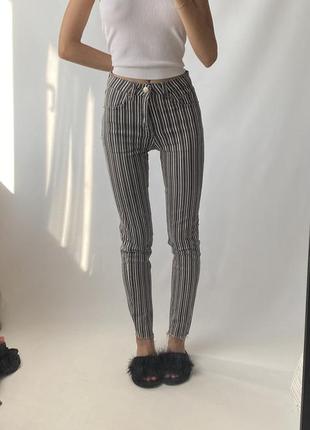 Джинси pull&bear брюки в смужку штани базові4 фото