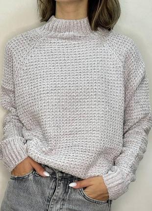 Велюровий светр з горловиною стійка, дуже м'який