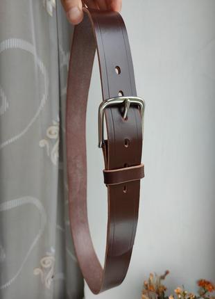 Кожаный ремень на пояс genuine leather мужской массивный кожаный ремень levis hugo biss