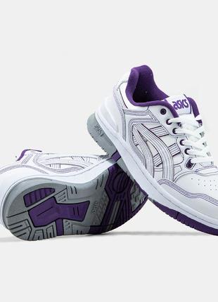 Мужские кроссовки asics ex89 white violet ассикс белого с фиолетовым цветами