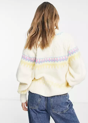 Вишукано стильний трендовий светр з об'ємними рукавами та горловиною3 фото