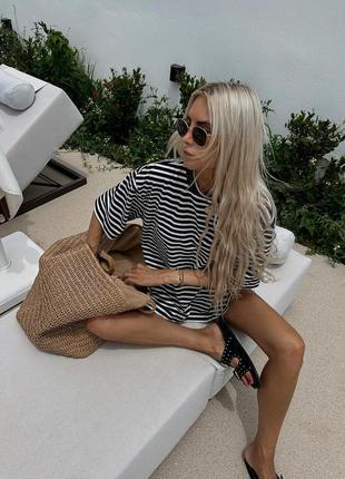 Плотна футболка в смужку zara