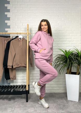 Жіночий спортивний утеплений костюм на флісі зимовий зима демісезон