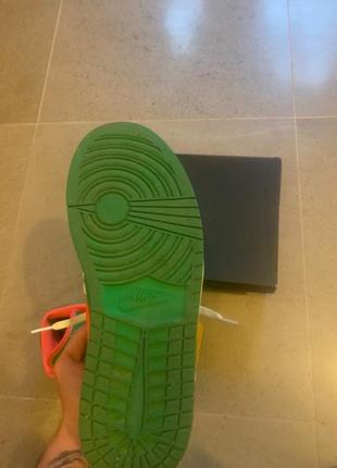 Кроссовки nike air jordan 1 mid se коричнево-зеленые4 фото